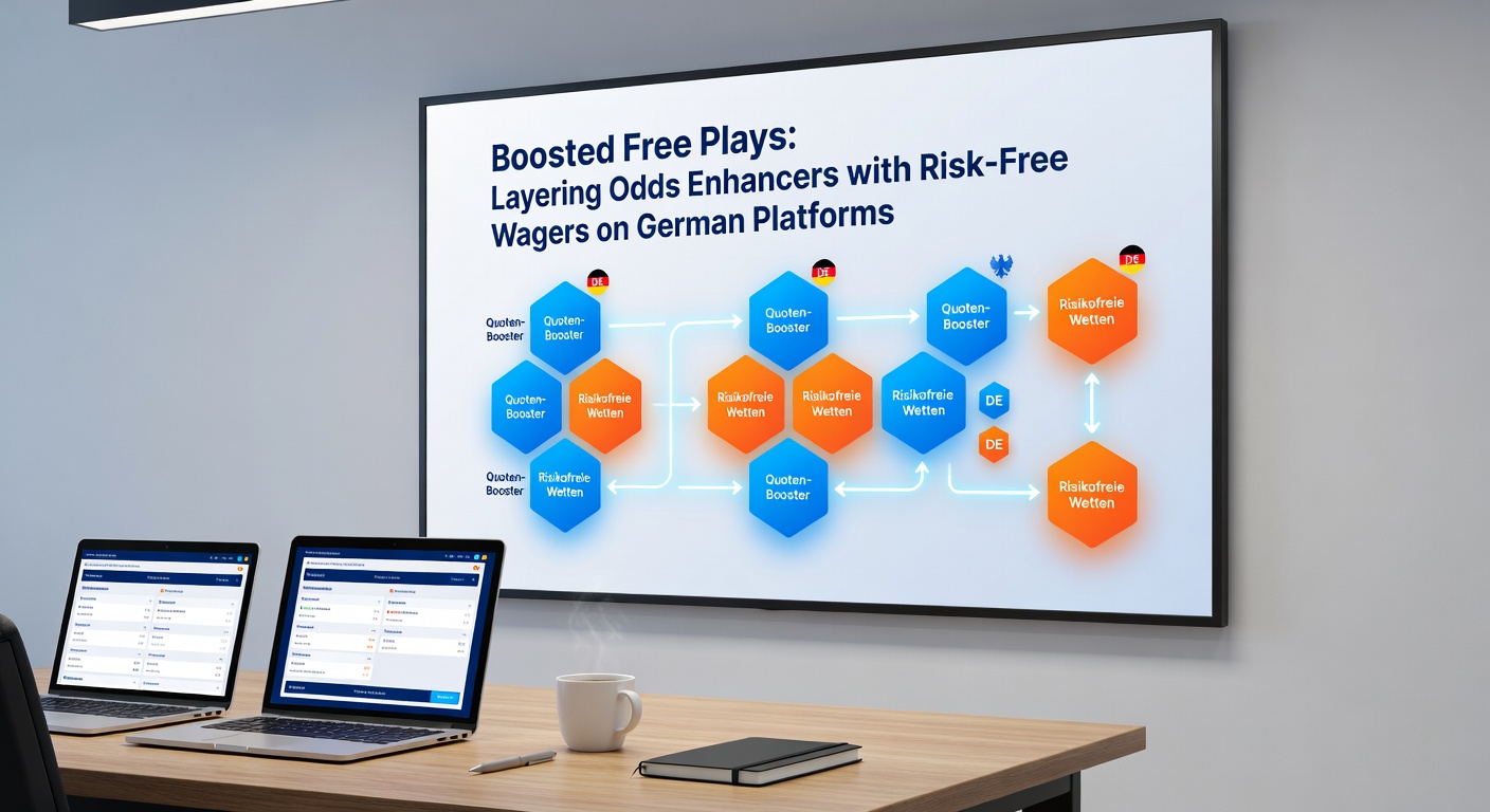Beispielhafte Darstellung einer layered Wette mit Odds-Boost und Risk-Free-Element auf einer deutschen Wett-App