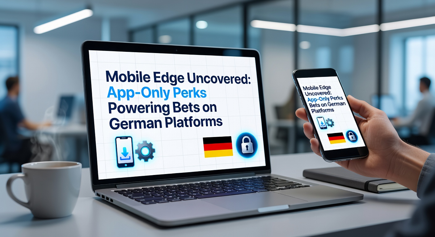Grafik mit Vergleich von App- und Web-Features bei deutschen Wettanbietern, inklusive Balkendiagrammen zu Nutzungsraten